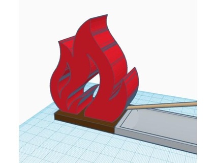 fuego incienso soporte insertar rkxone 3d print model - Mito3D