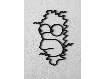 homer simpson backs bushes wallart knusperix 3d print model - Mito3D