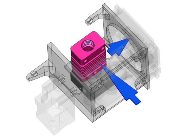 hotend copertina guaina fan sudario tronxy xy 2 pro segnale bandiera 3D print model - Mito3D