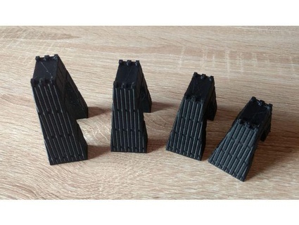 model railway track supports - oo gauge 1 eyed cat 3d print model - Mito3D
