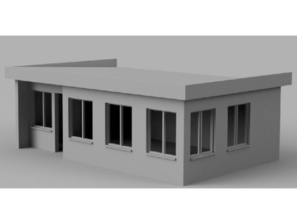 einfach Schiene Gebäude h0 1 87 k0k0z 3d print model - Mito3D