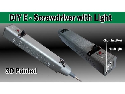 3d printed electric screwdriver flashlight crazyindiana 3d print model - Mito3D