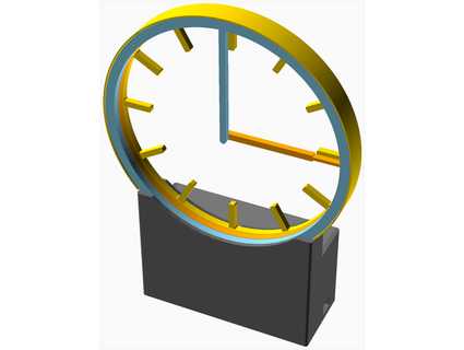 hollow clock 2 remix mjbudden 3d print model - Mito3D
