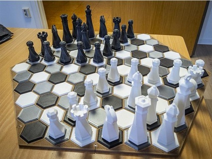 planche hexagonal échecs duc 3d print model - Mito3D