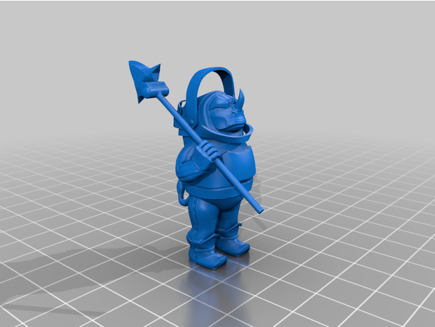 rhino-man rhino-folk rhinokin guard np-dev 3D print model - Mito3D