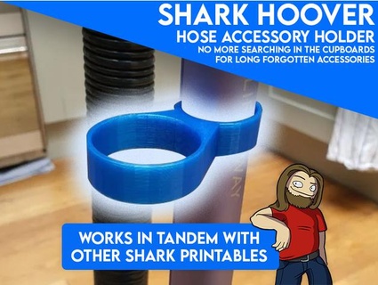 holder shark vacuum hose attachments beardymike 3d print model - Mito3D