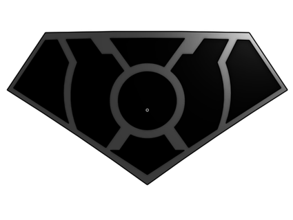 ciborgue Super homen inspirado peito emblema fino 3d print model - Mito3D
