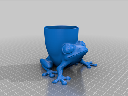 grenouille plante pot weezleb 3d print model - Mito3D