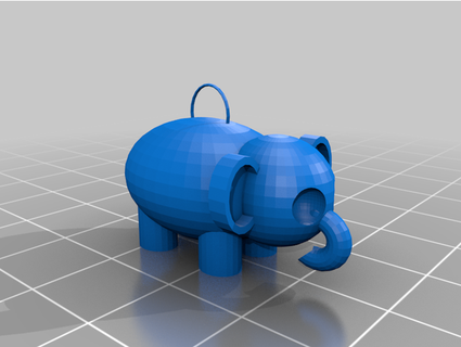 elephant keychain lukedeland06 3d print model - Mito3D