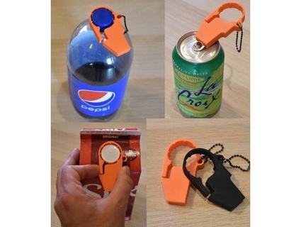 porte clés bouteille ouvreur master0fnone 3d print model - Mito3D