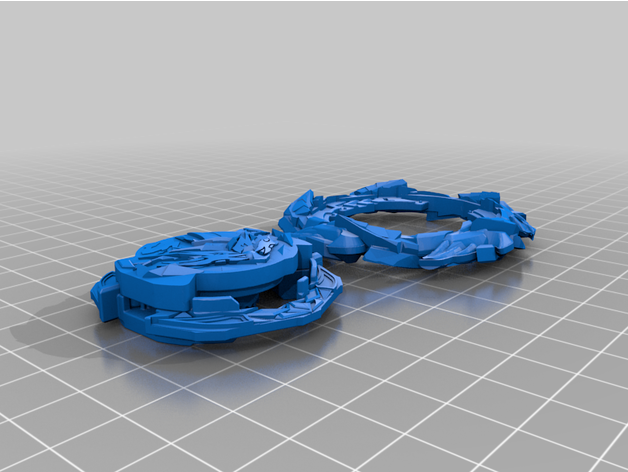 customed beyblade burst db layer devour salamander leephung113 3D print model - Mito3D