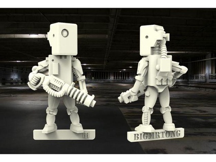 cucitrice droide 28mm wargaming miniatura robot bigmrtong 3d print model - Mito3D