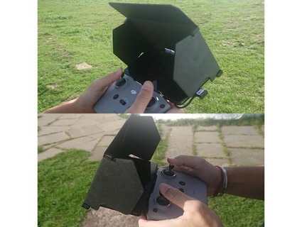 dji foldable sunshade remote controller monitor hood hongkonger 3d print model - Mito3D