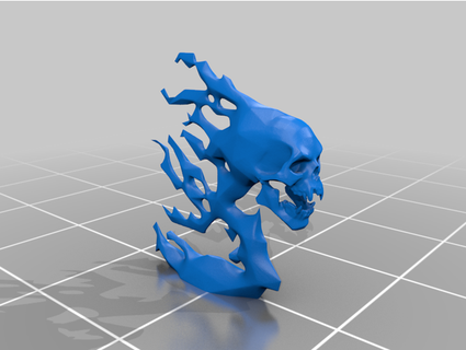 malign skull - aos endless spell jimjimjimmyjim 3d print model - Mito3D