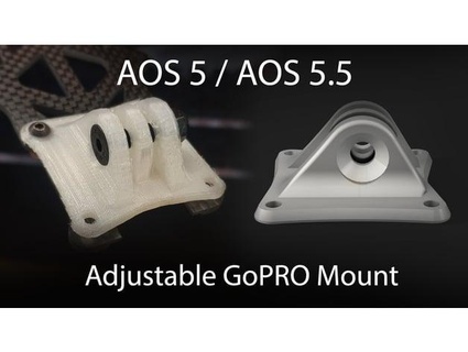aos 5 55 low profile gopro adjustable mount countersunk apxgee 3d print model - Mito3D