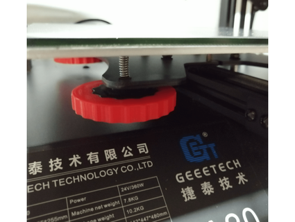 geeetech a20 bed leveling knobs meldro 3d print model - Mito3D