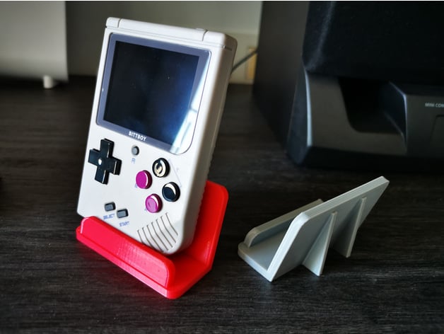 handheld stand front tab customizable iaburn 3D print model - Mito3D