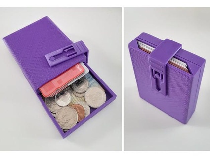 billetera 10 tarjetas moneda cajón cbti 3d print model - Mito3D