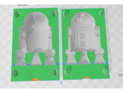 r2d2 silicon mold benlee1970 3d print model - Mito3D