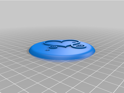 modifié rond cœur sortie couverture gaine 2inchish trous nard 3d print model - Mito3D