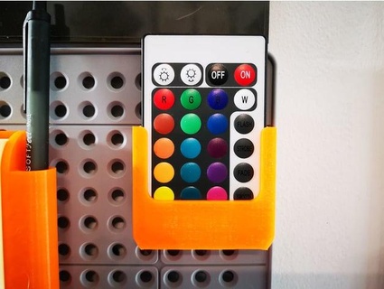 led remote holder keter pegboard ciubecca 3d print model - Mito3D