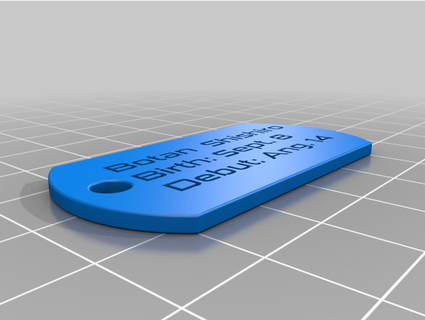 shishirobotan dog tag v ota 3d print model - Mito3D