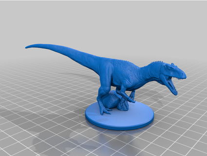 alossauro tampo mesa miniatura 1 60 escala poikilos 3d print model - Mito3D