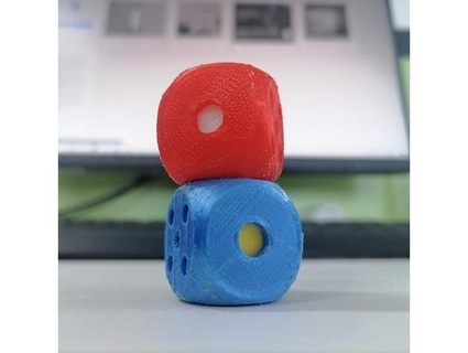 createbot bicolor dice offical 3d print model - Mito3D