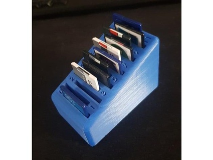 sd card caja estante soporte sietecole 3d print model - Mito3D