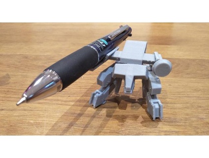 metal gear rex pen holder pineboxgames 3d print model - Mito3D