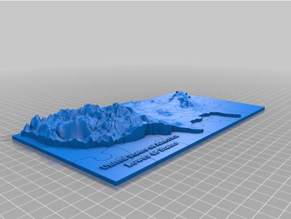 Uniti d'America topografia puzzle kbatman37 3d print model - Mito3D