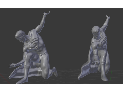 man steel - false god statue enivedprops 3d print model - Mito3D