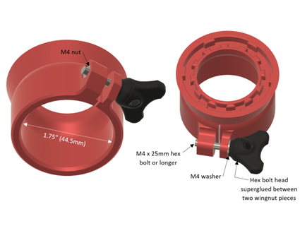 twist lock toz uydurma 175 hortum kelepçe son iyi eğlenceler 3d print model - Mito3D
