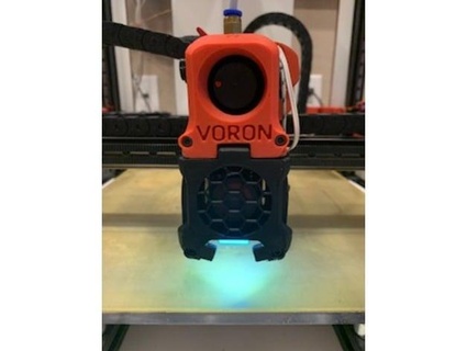 voron 24 dual bocal extrusora luz cara fractal 3d print model - Mito3D