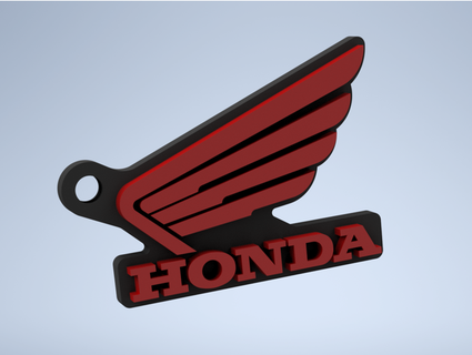 Honda Schlüsselbund doppelt seitig fertig 3d print model - Mito3D