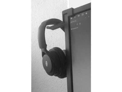 asus vp278 corner headphone hanger l19 3d print model - Mito3D