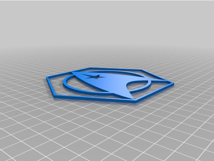 100hex star trek logo n3kr0 3d print model - Mito3D