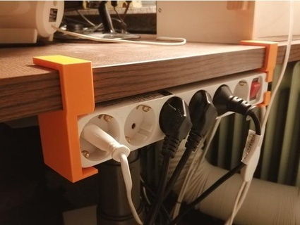 desk mount extension cord flo99k 3d print model - Mito3D
