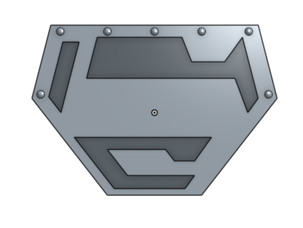 steel john henry irons inspired superman chest emblem itsslimer 3d print model - Mito3D