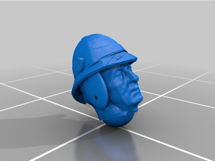 tank commander head tabletop golden pith helmet games grahamdiggins 3d print model - Mito3D