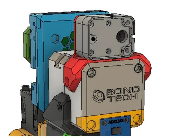 dueto magnético filamento sensor topo monte Bondtech LGX extrusora Juliann 3D print model - Mito3D