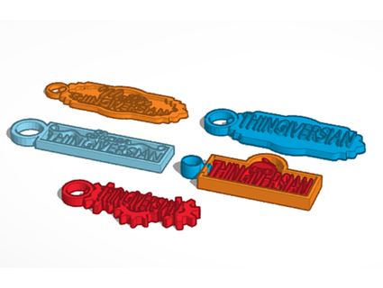 5 thingiversians master super 3 keychains destined2be2014 3d print model - Mito3D