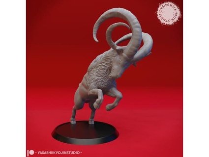giant goat - tabletop miniature yasashii 3d print model - Mito3D