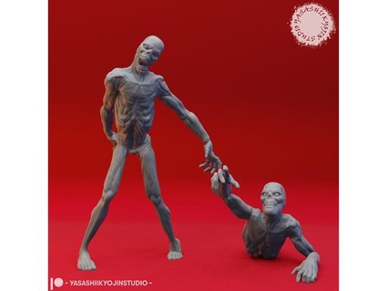 zombies mesa miniatura yasashii 3d print model - Mito3D