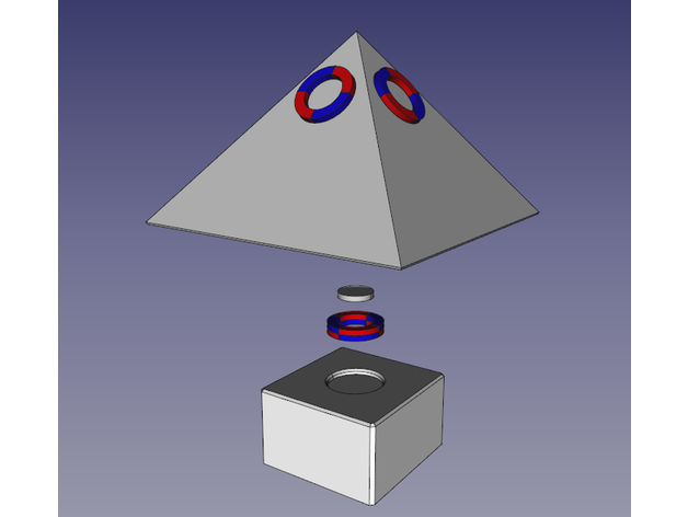 pyramide heopsis siberian kolja magnet system ropod7 3D print model - Mito3D