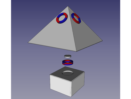 piramide heopsis siberiano bobina magnético ropod7 3d print model - Mito3D