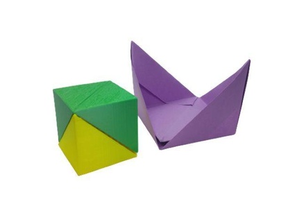 Origami Schnapper Modell Erweiterung dreieckig bipyramide lgbu 3d print model - Mito3D