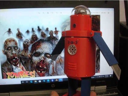 zom bot 2 zombie killing robot robothut 3d print model - Mito3D