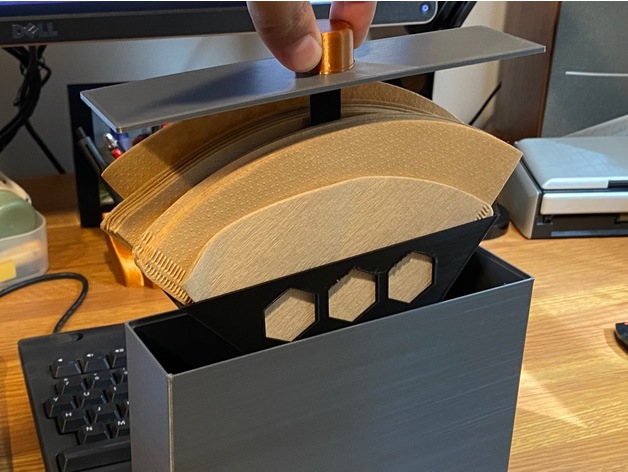 café filtro armazenamento caixa cdzombak 3D print model - Mito3D