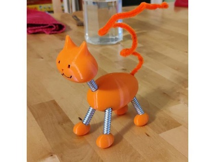 küçük kedi karikatür kedi Vay 3d print model - Mito3D